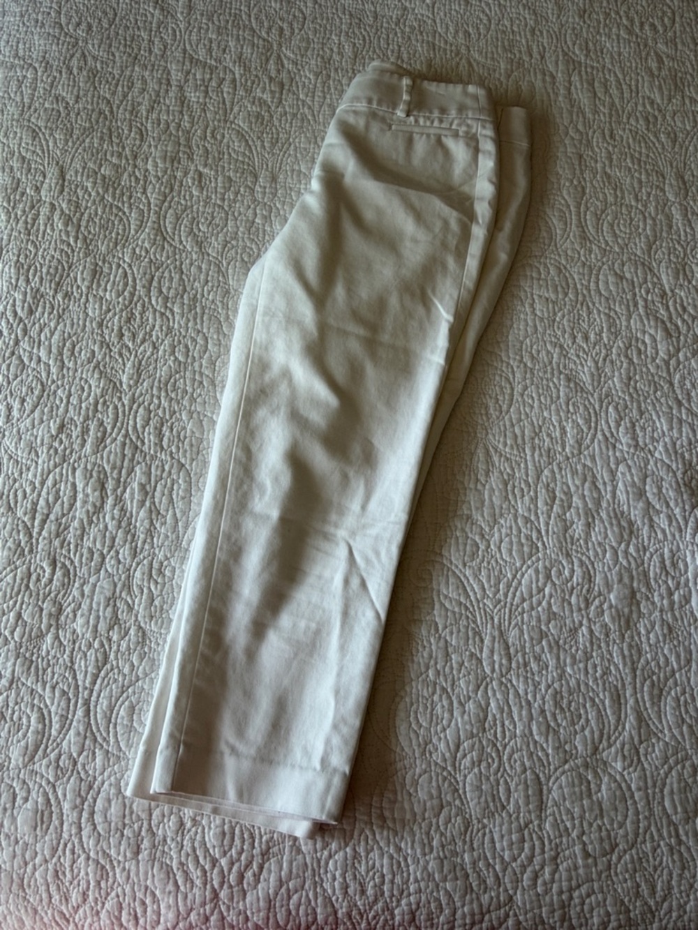 LOFT White Tailored Capri Pants